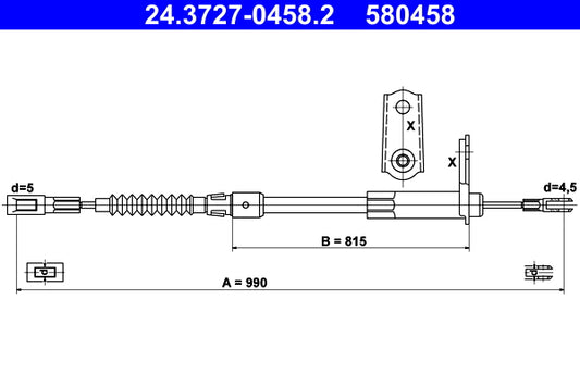 BOSCH 1987482016 Parking Brake Cable Pull