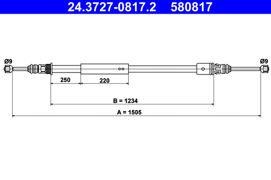 BOSCH 1987477582 Parking Brake Cable Pull