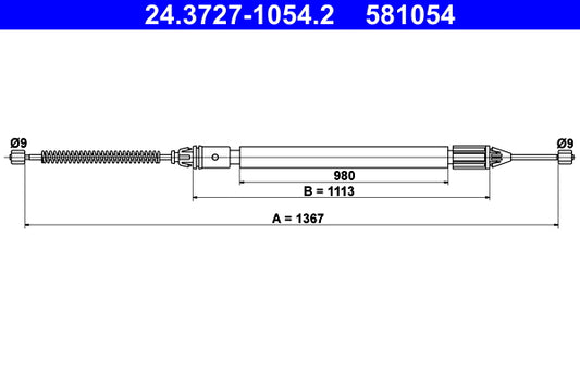 BOSCH 1987477561 Parking Brake Cable Pull