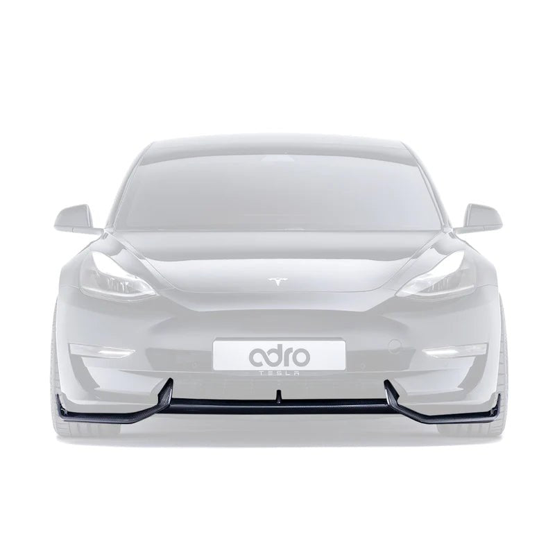Adro A15A10-1202 TESLA MODEL 3 CARBON FIBRE V2 FRONT SPLITTER (2017+)