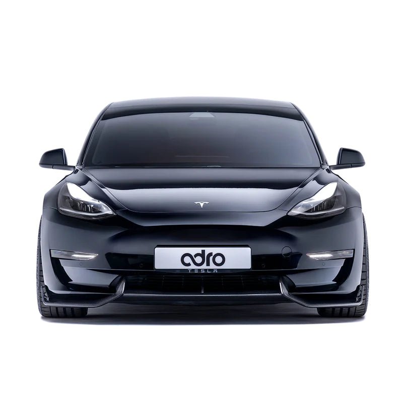 Adro A15A10-1202 TESLA MODEL 3 CARBON FIBRE V2 FRONT SPLITTER (2017+)