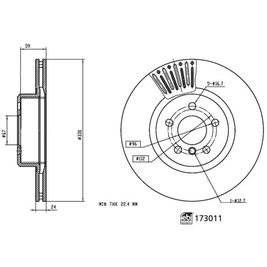 FEBI BILSTEIN FE173011 Brake Disc