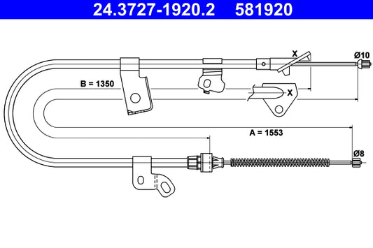 BOSCH 1987477923 Parking Brake Cable Pull