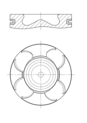 Mahle 007PI00156002 - Piston with rings and pin