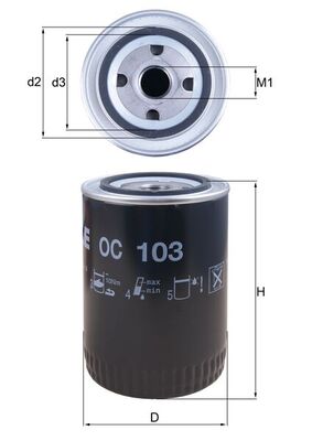 Mahle OC103 - Oil Filter