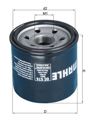 Mahle OC574 - Oil Filter