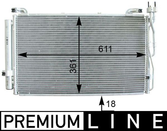 Mahle AC392000P - Condenser, air conditioning