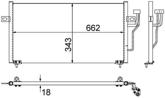Mahle AC458000S - Condenser, air conditioning