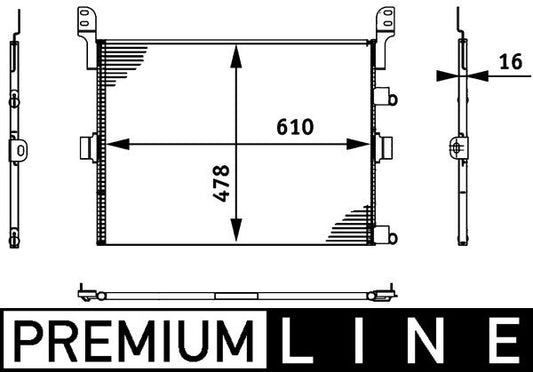 Mahle AC673000P - Condenser, air conditioning