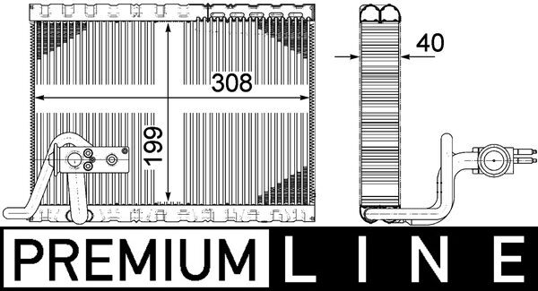 Mahle AE124000P - Evaporator, air conditioning