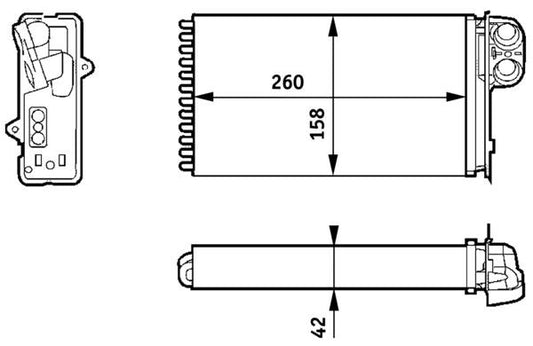 Mahle AH162000S - Heat Exchanger, interior heating