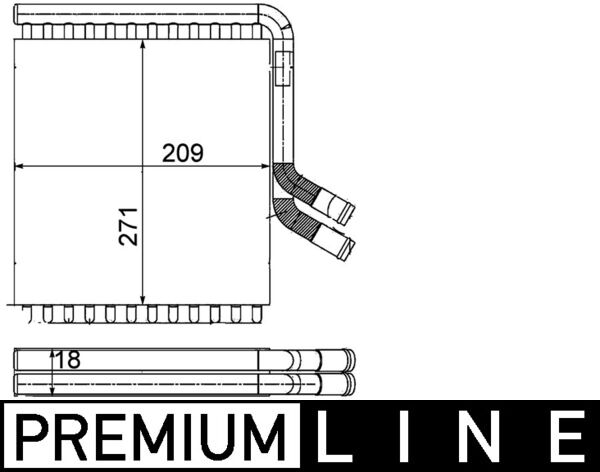 Mahle AH167000P - Heat Exchanger, interior heating