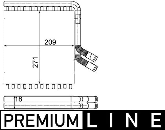 Mahle AH167000P - Heat Exchanger, interior heating