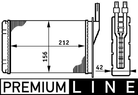 Mahle AH74000P - Heat Exchanger, interior heating