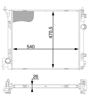 Mahle CR1596000S - Radiator, engine cooling