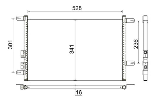 Mahle AC804000S - Condenser, air conditioning