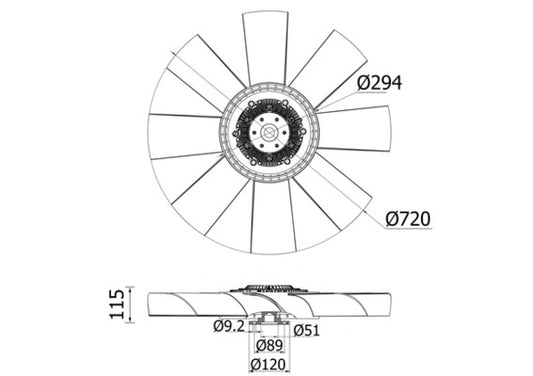 Mahle CFF412000S - Fan, engine cooling
