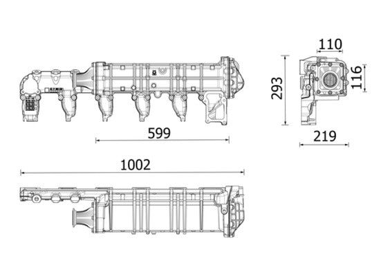 Mahle CE38000P - Cooler, exhaust gas recirculation