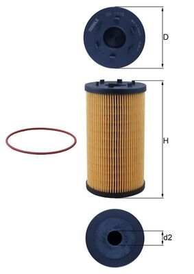 Mahle OX1306D - Oil Filter