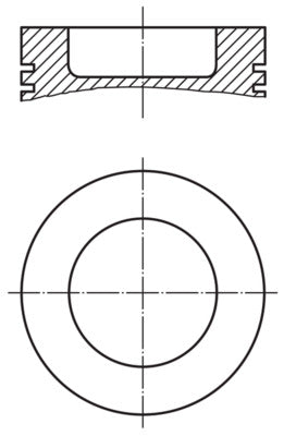 Mahle 2291600 - Piston with rings and pin