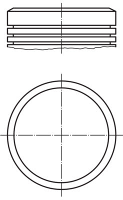 Mahle 0400401 - Piston with rings and pin