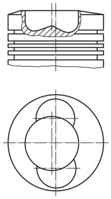 Mahle 0993302 - Piston with rings and pin