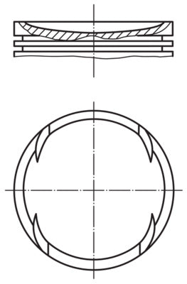 Mahle 028PI00120002 - Piston with rings and pin