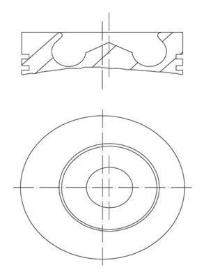 Mahle 1019601 - Piston with rings and pin