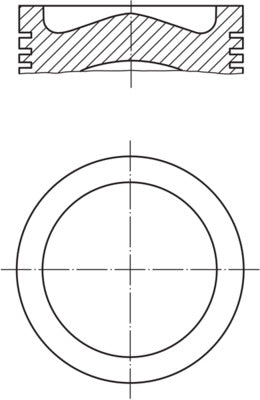 Mahle 0388900 - Piston with rings and pin