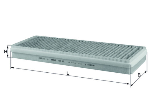 Mahle LAK43 - Filter, cabin air