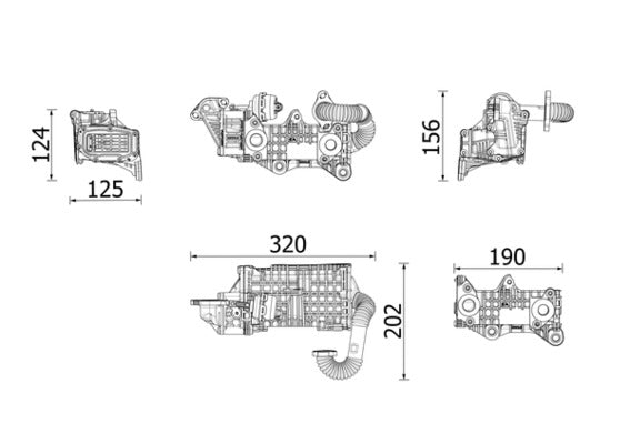 Mahle CE43000P - Cooler, exhaust gas recirculation