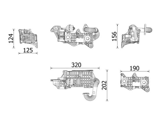 Mahle CE43000P - Cooler, exhaust gas recirculation