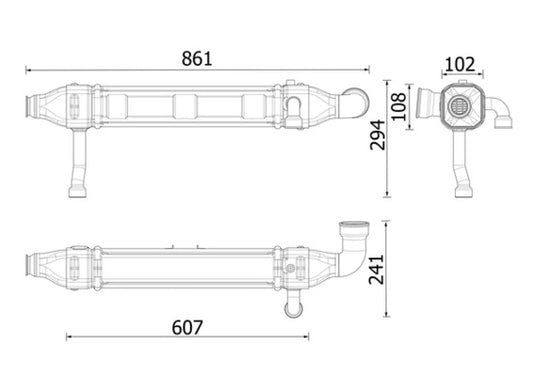Mahle CE44000P - Cooler, exhaust gas recirculation