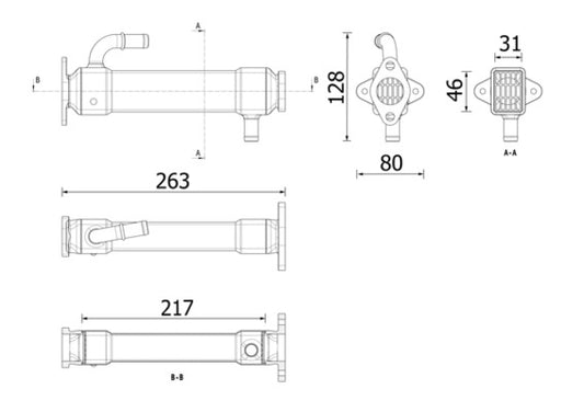 Mahle CE46000P - Cooler, exhaust gas recirculation
