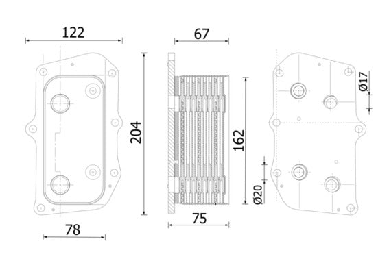 Mahle CLC309000S - Oil Cooler, engine oil