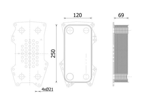 Mahle CLC316000S - Oil Cooler, engine oil