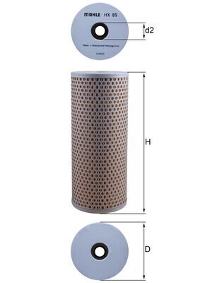 Mahle HX89 - Filter, operating hydraulics