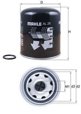 Mahle AL26 - Air Dryer Cartridge, compressed-air system