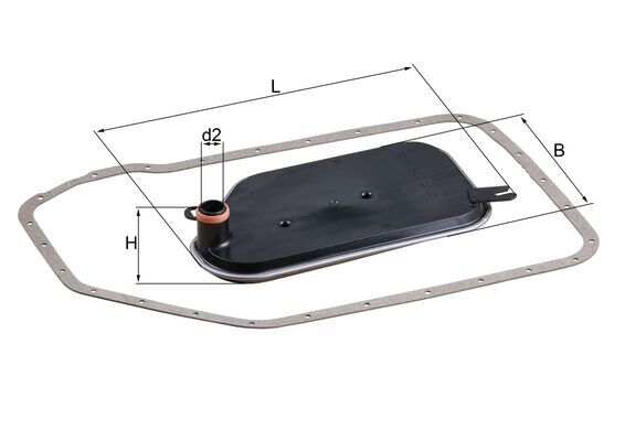 Mahle HX84D - Hydraulic Filter, automatic transmission