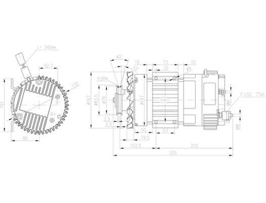 Mahle MM338 - Electric Motor