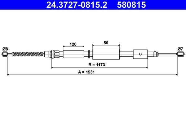 BOSCH 1987477568 Parking Brake Cable Pull