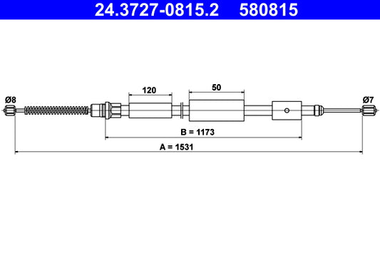 BOSCH 1987477568 Parking Brake Cable Pull