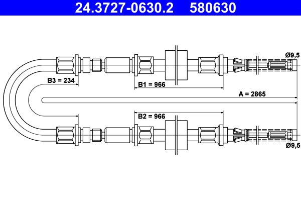 BOSCH 1987477864 Parking Brake Cable Pull