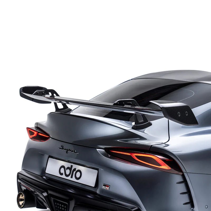 Adro A18A20-1501 TOYOTA GR SUPRA A90 MK5 PRE-PREG CARBON FIBRE SWAN NECK AT-R2 REAR WING (2019+)