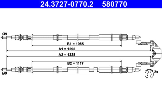 BOSCH 1987482340 Parking Brake Cable Pull