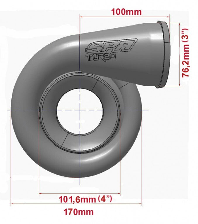 Turbozentrum 249107 Turbolader SPA522R mit T3 Flansch und 0,70AR