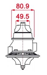 Turbozentrum 249032 Turbolader Turbinengehause fur SPA300 oder SPA500C A/R .48 T3 Twin Scroll