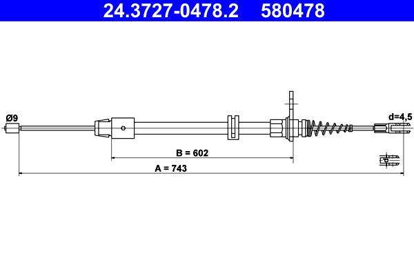 BOSCH 1987477071 Parking Brake Cable Pull