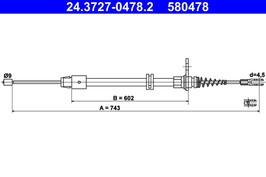 BOSCH 1987477071 Parking Brake Cable Pull