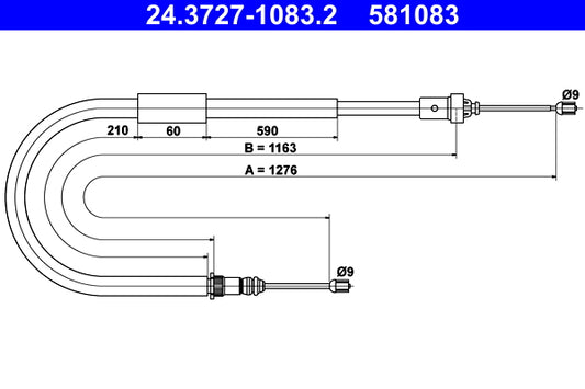 BOSCH 1987482256 Parking Brake Cable Pull